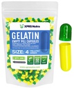 XPRS Nutra Størrelse 4 Tomme kapsler - 100 Tomme Tomme Gelatine kapsler - Pill Caps - gør det Capsule Fyldning - Bovin Pill Gel Caps (grøn / gul)