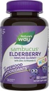 Nature's Way Sambucus Elderberry Immune Gummies for Kids, Immune Support Gummies*, with Black Elderberry Extract, Vitamin C and Zinc, 60 Gummies (Packaging May Vary)