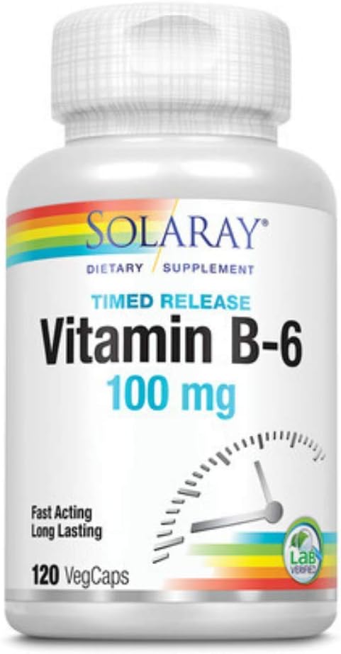 SOLARAY B- 6 TSTR Supplement, 100 mg