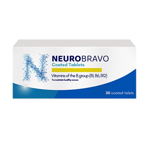 Neurobravo vitamin B1, B6, B12 tabletter til nervesundhed, nervesmerter, følelsesløshed, muskelstivhed, muskelkramper, nedsat sensation