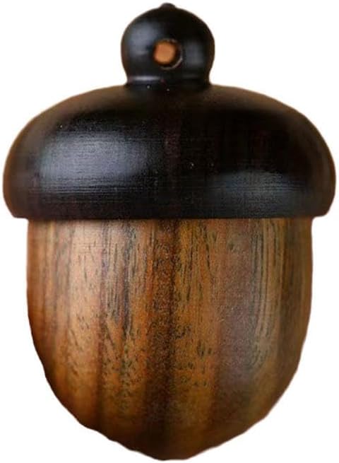 Wooden Travel Pill Case, Wood Medicine Pill Box, Acorn Shape Pill Organizers Wooden Pill Box Travel Pill Case Capsules Organizer Granule Storage Box Medicine Tablet Container