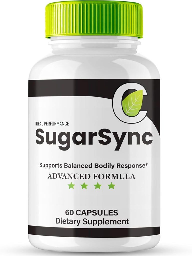 Sugar Sync Kapsler, SugarSync Glyco Optimizer Supplement, Sugar Sync Fælles Optimizer - Maksimal styrke, Sugar Sync Gluco Cleanse Detox Advanced Formel, SugarSync Glycol Anmeldelser (60 Kapsler)