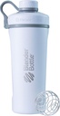 BlenderFlaske Radian Shaker Cup isoleret rustfrit stål vandflaske med wire whisk, 26 -Ounce, Matte White