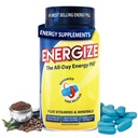 iSatori Energize Koffein Pills - Hurtig fungerende All- Day Energy tillæg med tidsudløsning Koffein & Natural Nootrope Support - Ingen Jitters eller Crash - Energivitaminer til mænd og kvinder - (84 tabletter)