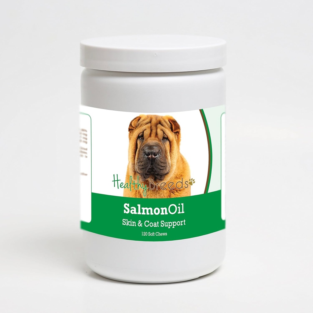 Sunde racer kinesiske Shar Pei Salmon Oil Soft Chews 120 Greve