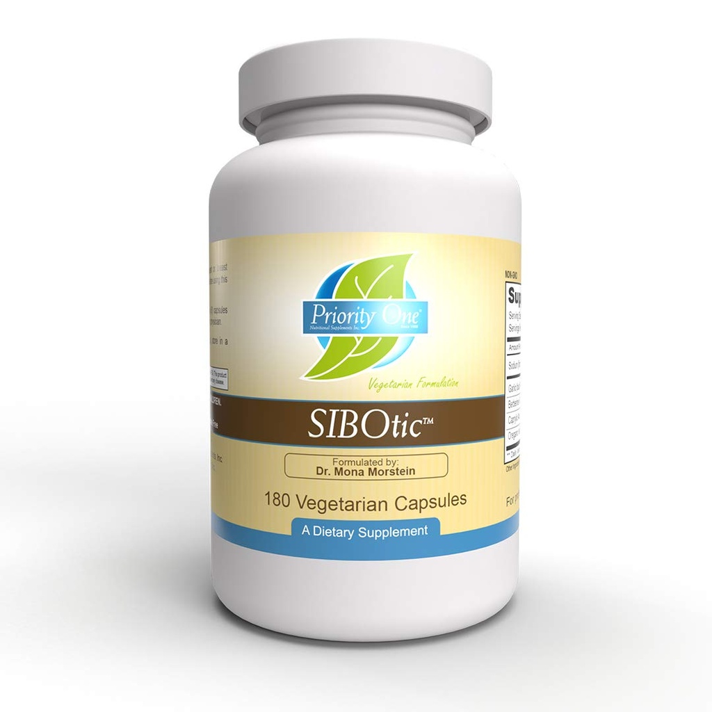 Prioriteret 1 Vitamin SIBOtic ™ (180) Caps - Støtte til sund, lille intestinal bakteriebalance. * Eksklusiv formering af Dr. Mona Morstein Klinisk Styrke