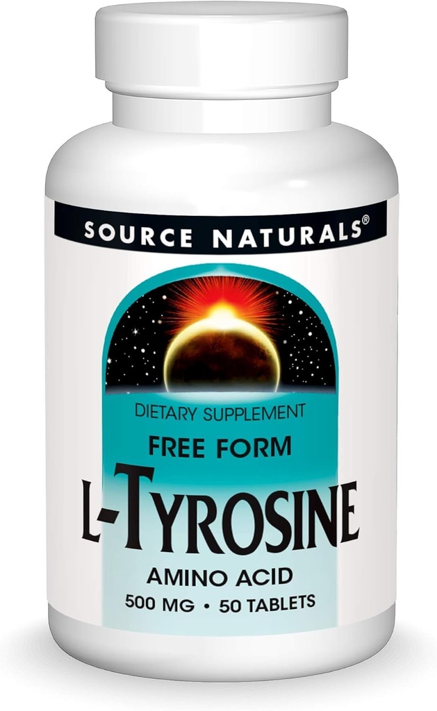 Source Naturals L- Tyrosine - Gratis form Aminosyre supplement - 50 tabletter
