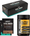 ONNIT Premium Alpha Brain Bundle - Nootrop Brain Supplement (90 Greve) for fokus, koncentration og hukommelse + alt menneske dag og nat vitaminpakker til mænd og kvinder (30-dages forsyning)
