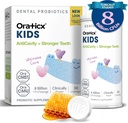 OraTicx Kids Tandprobiotika til Anti- Cavity + sunde tænder og tandkød, 8 milliarder CFU Probiotika til oral sundhed, Yoghurt Flavor 1-PK