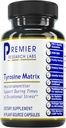 Premier Research Labs Tyrosine Matrix - L Tyrosine Supplement, L- tyrosin 944mg kapsler til voksne, Aminosyrepiller med rød alger & Rhodiola Rosea - 90 Vegetariske kapsler