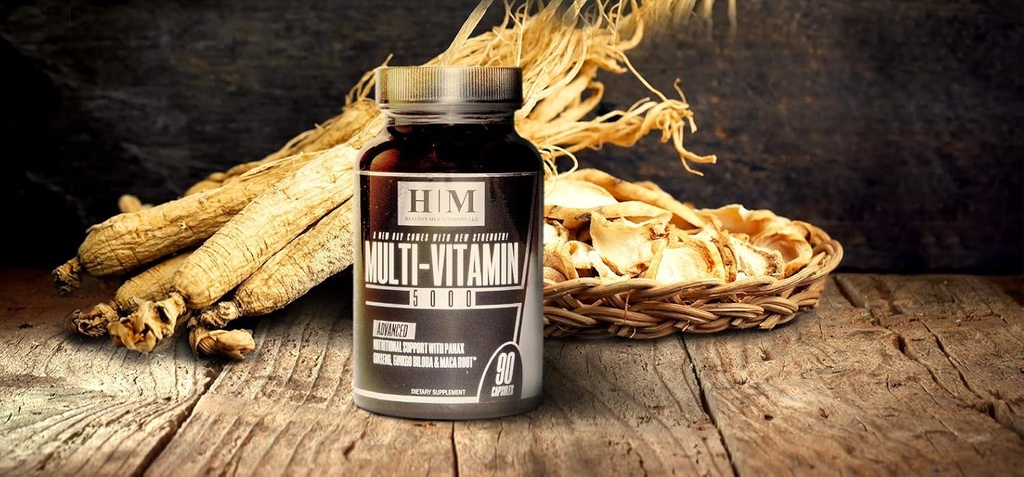 Det enkleste multivitamin supplement til mænd Multi- vitamin 5000 Infused immunforsvar mænds daglige boost energi, General Health Vitamin A- K Plus mere 90 kapsler