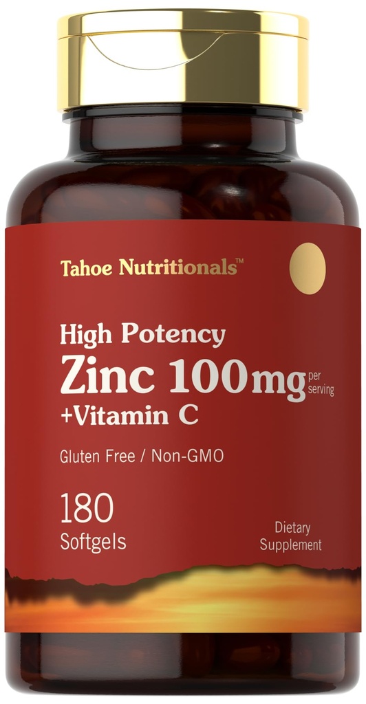 Carlyle Zink Supplement 100mg med C-vitamin 124; 180 Softgels