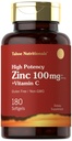 Carlyle Zink Supplement 100mg med C-vitamin 124; 180 Softgels