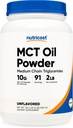 Nutricost Premium MCT Oil Powder - Best for Keto, Ketosis, og Ketogen Diets - Non-GMO og Gluten Free... (2 LB (Unflavored))