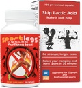 SPORTLEGS Fast Fitness Boost Pre Workout for mænd og kvinder, Mælkesyre tillæg, Sport Endurance Fuel, Endurance Kosttilskud til løbere - NSF Certified for Sport, 120- Capsule Flaske, pakke med 1