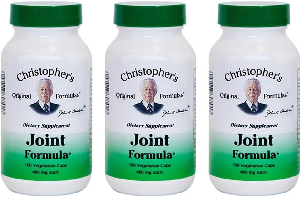 Christopher's Original Formulas Joint Formula – 100 Vegetarian Capsules – Synergistic Herbal Blend for Joint Support – Made in The USA - Pack of 3