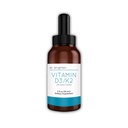Dr Brighten Vitamin D3 / K2 - Højt koncentreret Væske D3 K2 dråber - Kosttilskud for stærk immunsystem og ben sundhed, 2 Fl Oz