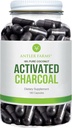 Aniler Farms - 100% Pure Coconut Aktiveret Charcoal, 180 Kapsler 260mg - Wild Hartered, Virgin Coconut Shell, USP Food Grade, Steam Aktiveret, Ultra Fine