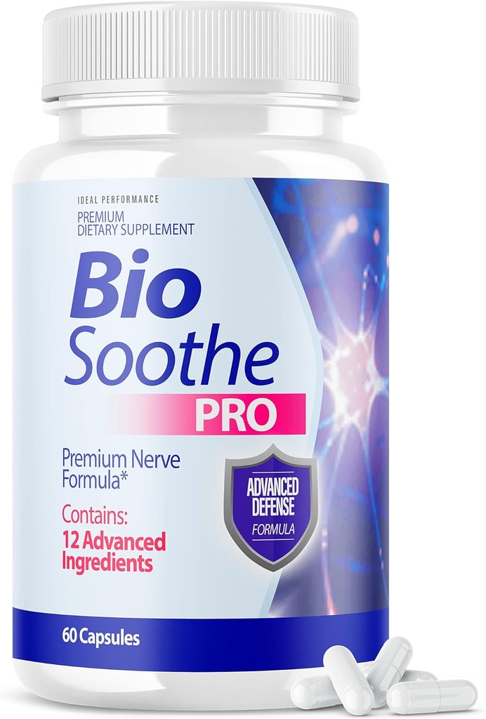 IDEAL YDEEVNE Biosoothe Pro neuropati Behandling Capsule for nerve smerte reparation piller Bio Soothe Premium formel supplement Alpha Fix Neeve (60 kapsler)