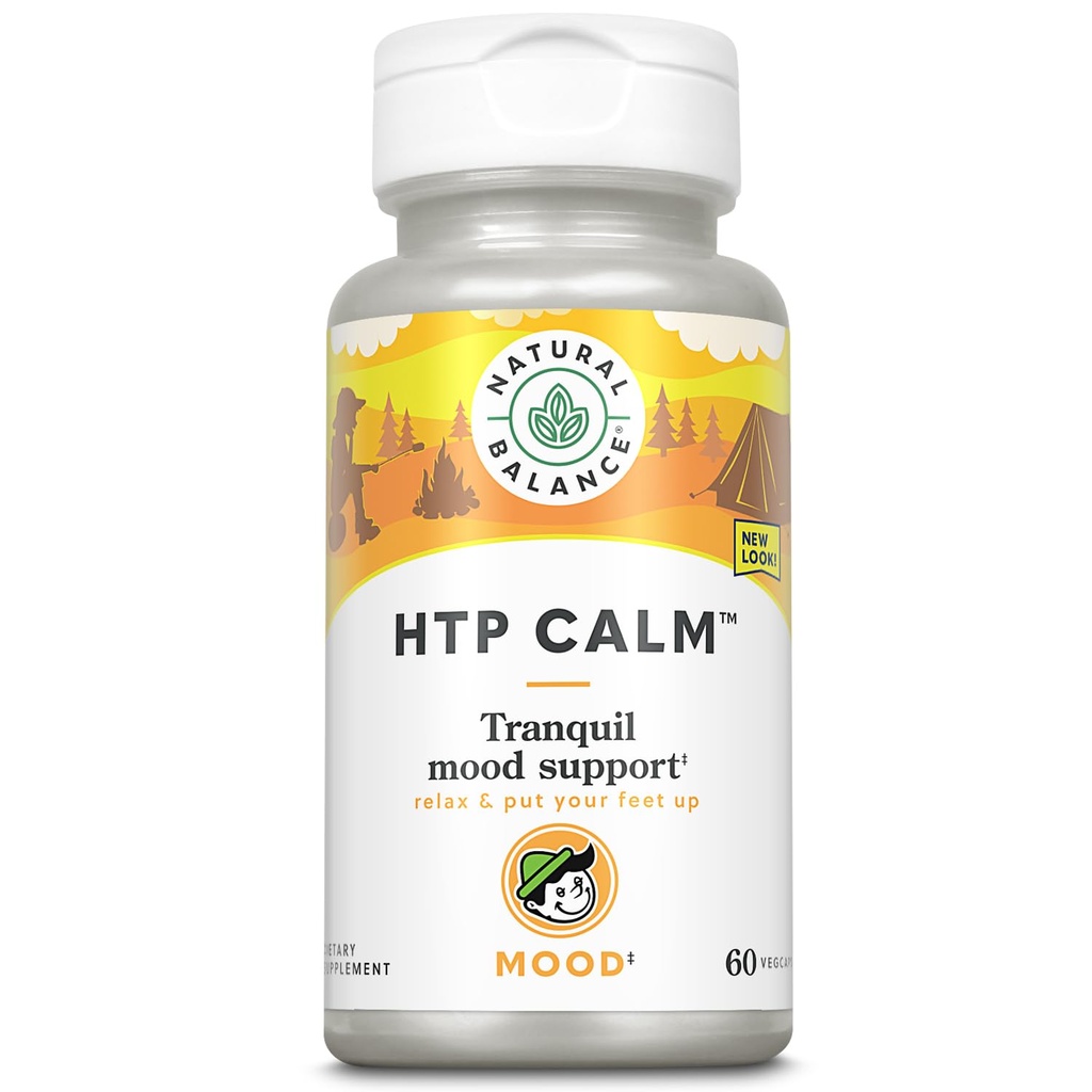 Natural Balance HTP Rolige 124; Urtetilskud Hjælper Support Mood, Afslapning & Stress Beeg 124; Vitamin B- 6, Kava Kava & St. Johns Wort