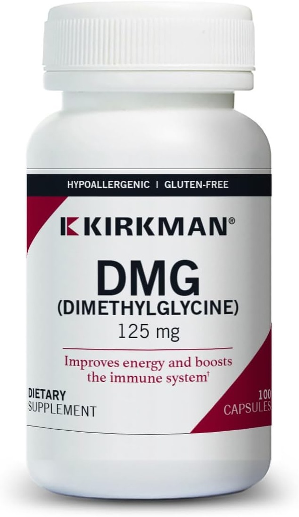DMG (dimethylglycin), 125 mg, 100 kapsler, Kirkman Labs