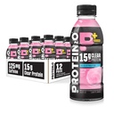 Protein2o 15g Whey Protein Isolate Hydration Drink Plus Energy & Focus, 350 mg elektrolyter, Vitamin B5 & B6, Sukker fri, Cotton Candy, 16,9 oz flaske (Pack of 12)