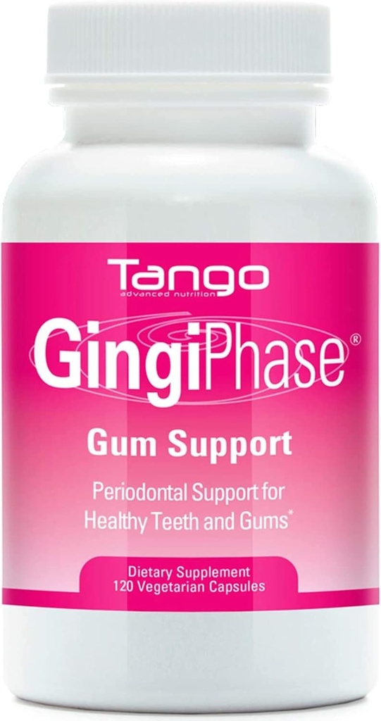 Gingifase Natural Herbal Dental Support for Sunde Gummer, Tænder og Jaw Circulation (120 kapsler)