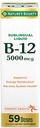 Naturens Bounty Vitamin B12 5000 mcg Sublingual Liquid, Cardiovaskulær Sundhed & Cellular Energy Support, 2 Fl Oz (1 Greve)