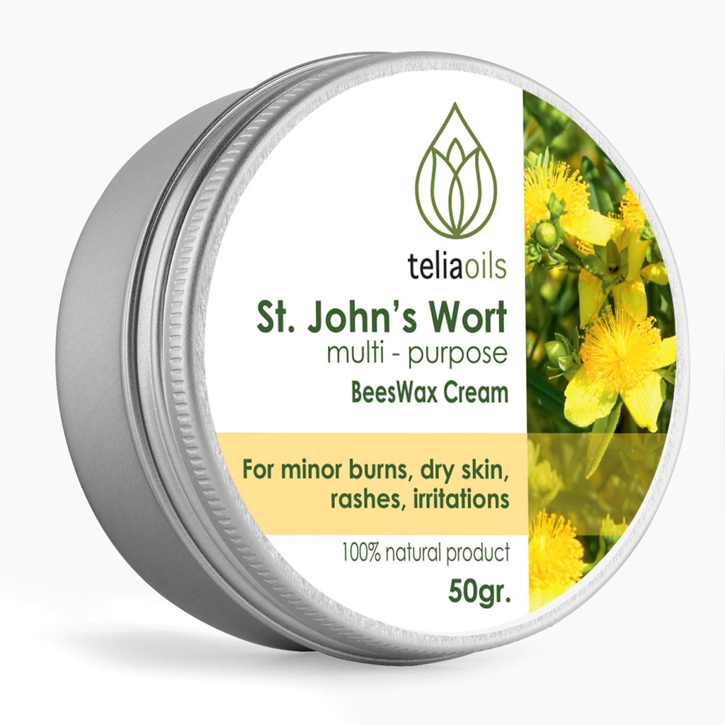 Teliaoils Organic St John 's Wort Bivoks tør hud creme