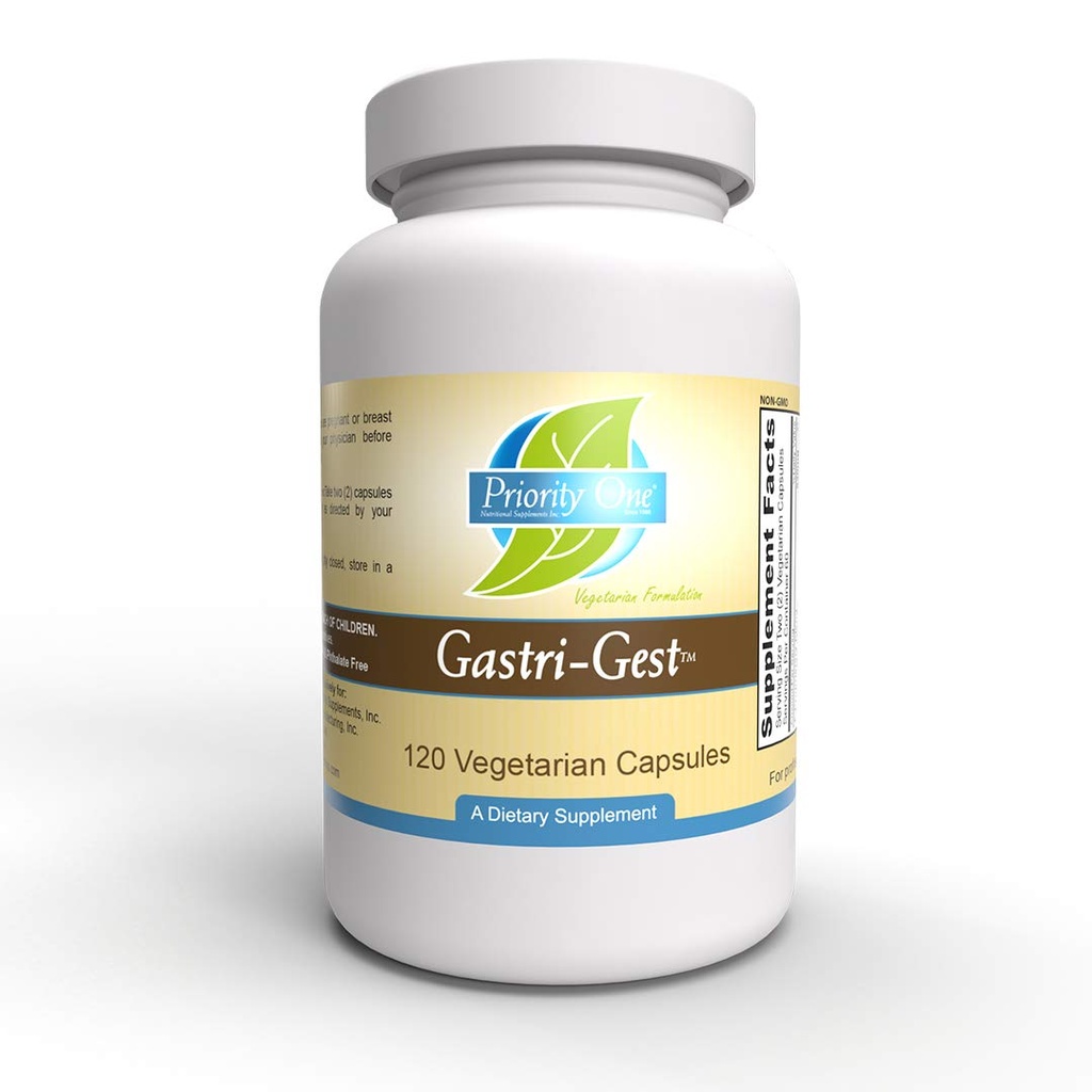 Prioriteret en Vitamin Gastri Gest 120 Vegetariske kapsler - kraftfuld kombination af Plant enzymer, der hjælper med at bevare sund fordøjelse og intestinal Enzyme aktivitet. *