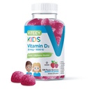 Viteey Vitamin D3 Kids Gummies 25mcg 1000 IU - Bone Health, Immune Health, Joint Muscle Support - Vegetarian, Gelatin Free, Gluten Free, GMO Free - Tasty Chewable Berry Flavored