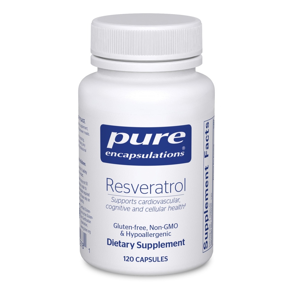 Rene indkapslinger Resveratrol - Kardiovaskulær, Cellular Health & Memory Support * - 40 mg Trans- Resveratrol - Antioxidanter Supplement - Gluten Free & Non- GMO - 120 Kapsler