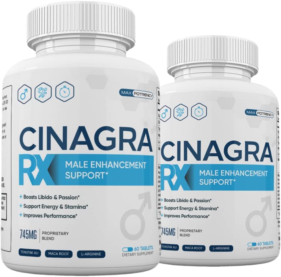 (2 Pack) Cinagra RX piller til mænd, Cinagra RX tillæg Advanced Formel, 120 Tæl