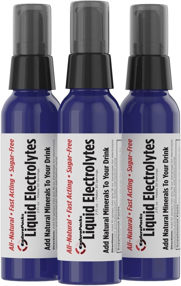 All- Natural Liquid Electrolytes - Sugar- Free against 124; Zero Calories - 3 Pack (90 Servere)
