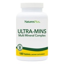 NaturesPlus Ultra- Mins - 180 Tabletter, Pakke af 2 - Multi Mineral Complex med Calcium, Jern, Magnesium & Zink - Vegan, Gluten Free - 180 Total Servering
