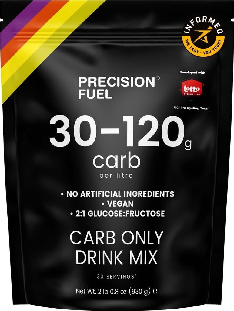 Præcision brændstof PF Carb Kun drikke mix - højt kulhydrat pulver til energi, Vegan, 120g kulhydrater per liter - Mild Citrus Flavor (1-Pack)