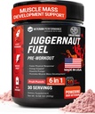 Juggernaut Fuel Preworkout. 30 Servere. Sukker fri, Ingen kunstige sødestoffer, Skabe-fri formel med Beta-alanine til energi og hydrering. Lavet i USA.