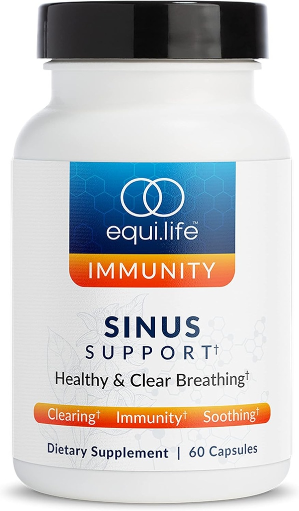 Equilife Sinus Support Supplement with Berberine, NAC, Licorice Root, and Antioxidant Rich Herbal Blend, Plant Based Formula for Seasonal Balance, Gluten Free, Soy & Dairy Free, 20 Servings