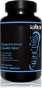 Saba Night Bliss Natural Sleep Aid | Non-Habit Forming | Sleep Supplement for Longer Sleep & Stress Relief w/Magnesium, Melatonin, GABA, Chamomile, & Valerian (60 Vegan Capsules, 30 Day Supply)