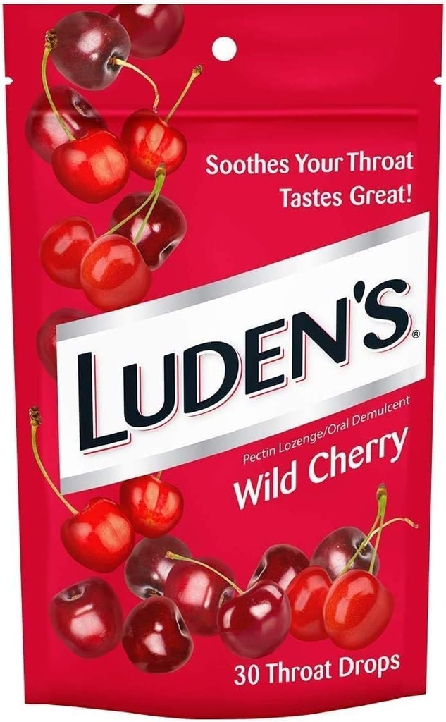 Ludvis Hals Drops Wild Cherry 30 Drops (3 PAKNING)