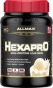 ALLMAX HEXAPRO, Fransk Vanilla - 2 LB - 25 Bedste Protein Per Servering - 8-timers Vedvarende Udgivelse - Zero Sugar - 21 Servering