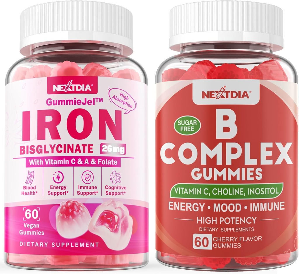 B-vitamin Complex Gummies & Iron Filled Gummies 26mg