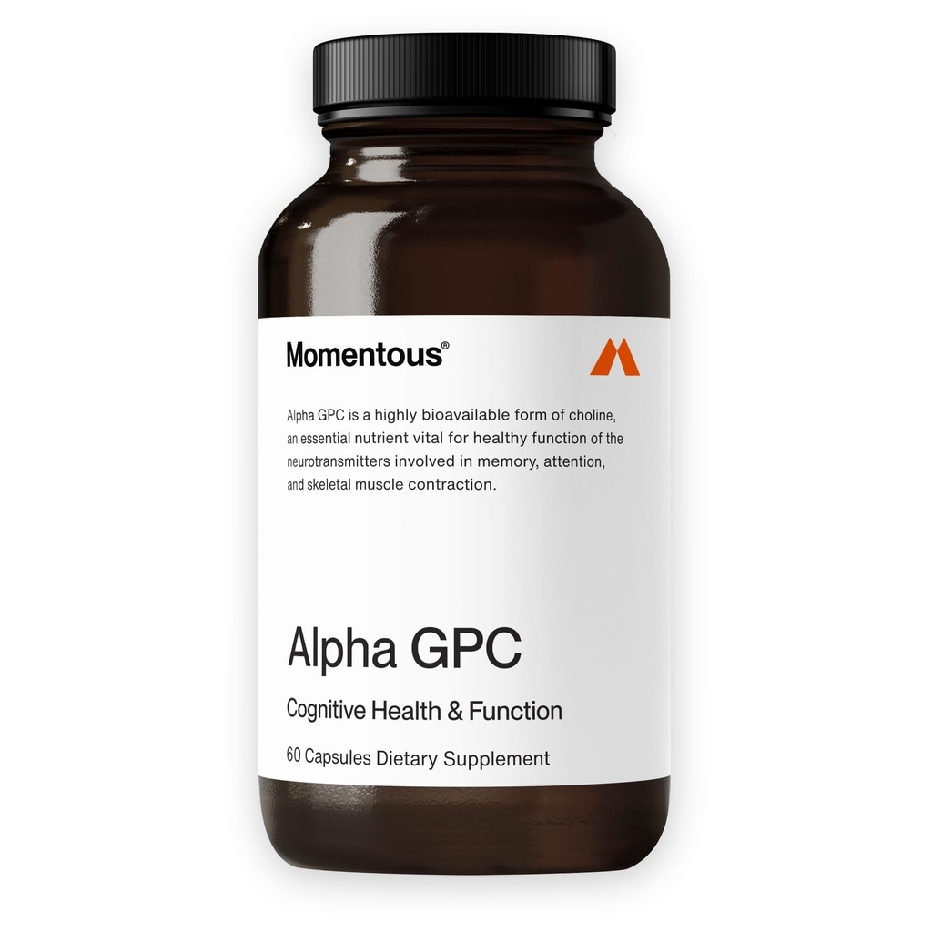 Momentous Alpha GPC supplement - Kognitiv sundhed & funktion support - NSF Certified for Sport - GMO- & Gluten- Free - 60 Serveringer
