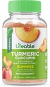 Lifeable Gurkemeje med Ginger & Black Pepper Extract - 2000mg - Great Tasting Natural Flavor Gummy - Vegetarisk GMO- Free Supplement - 90 Gummies
