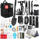 Survival Kit, 250Pcs Survival Gear Førstehjælp Kit med Molle System Kompatibel Bag og Nødtang, Nødkit til Jordskælv, Udendørs Adventure, Vandreture, Jagt, Gaver til Mænd Kvinder