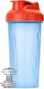 Mr. Pen- Shaker Flasker til Protein Mixes, 28 oz, 1 Pack, Blå Med Orange Top, Protein Shaker Flaske med Wire Whisk Ball, Blender Flaske