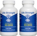Sea Moss Capsules (Pack of 2) - Wildcrafted Irish Sea Moss, Bladderwrack & Burdock Root Superfood Blend - Immunsystem, Joint, Gut Health & Thyroid Support - 240 Vegetariske Kapsler