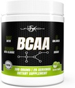 Unitech USK BCAA Budd124; Workout Supplement for Muscle Recovery, Endurance Support & Nutrient Absorption 124; Rig med C-vitamin, B6, Valine, Leucin & Isoleucin Budd124; Green Apple Flavor, 300g