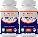 Vitamatisk L- Tryptophan 1000mg 120 tabletter (120 tabletter (pakning med 1 stk.)) (2 flasker)