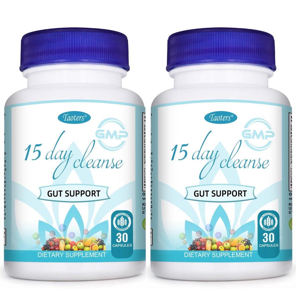 15 dages rengøring Gut Support 2 Pack Medic124; Colon Broom, Detox tillæg med Senna, Cascara Sagrada & Psyllium Husk, for mænd og kvinder Medical 124; I alt 60 kapsler